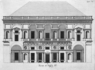 Entwurf für den Königspalast von Caserta, 1756 von Luigi Vanvitelli